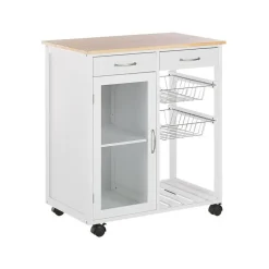 Beliani BOVES - Keukentrolley - Wit - MDF