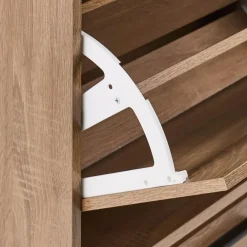 Schoenenkasten-Leen Bakker BOWRAL - Schoenenkast 4 vakken - Lichtbruin - Vezelplaat