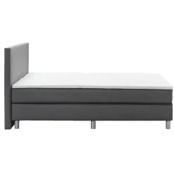 2-Persoons Boxsprings-Leen Bakker Boxcombinatie Alta 6-delig - donkergrijs - 180x200cm