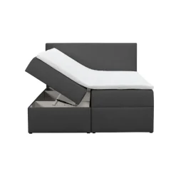 2-Persoons Boxsprings-Leen Bakker Boxcombinatie met opbergruimte Orebro 6-delig - antraciet - 180x200 cm
