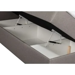 2-Persoons Boxsprings-Leen Bakker Boxcombinatie met opbergruimte Orebro 6-delig - taupe - 180x200 cm