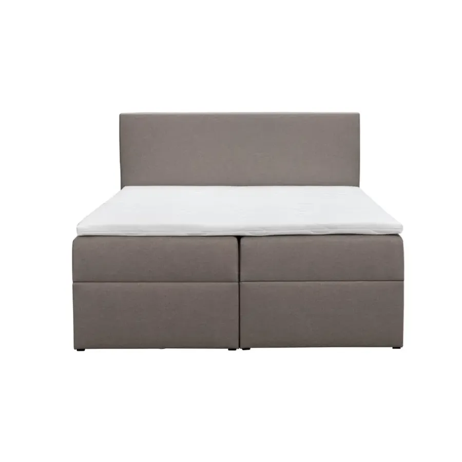 2-Persoons Boxsprings-Leen Bakker Boxcombinatie met opbergruimte Orebro 6-delig - taupe - 180x200 cm