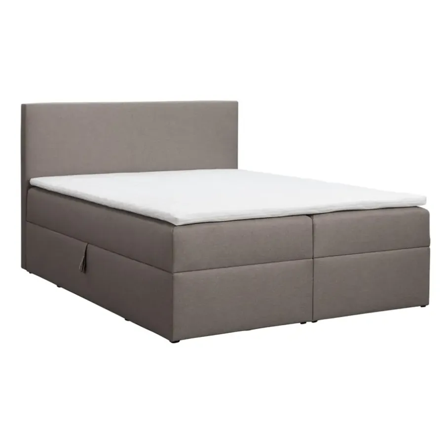 2-Persoons Boxsprings-Leen Bakker Boxcombinatie met opbergruimte Orebro 6-delig - taupe - 180x200 cm