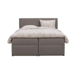 2-Persoons Boxsprings-Leen Bakker Boxcombinatie met opbergruimte Orebro 6-delig - taupe - 160x200 cm