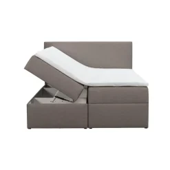 2-Persoons Boxsprings-Leen Bakker Boxcombinatie met opbergruimte Orebro 6-delig - taupe - 160x200 cm