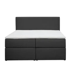 2-Persoons Boxsprings-Leen Bakker Boxcombinatie Orebro 6-delig - antraciet - 140x200 cm