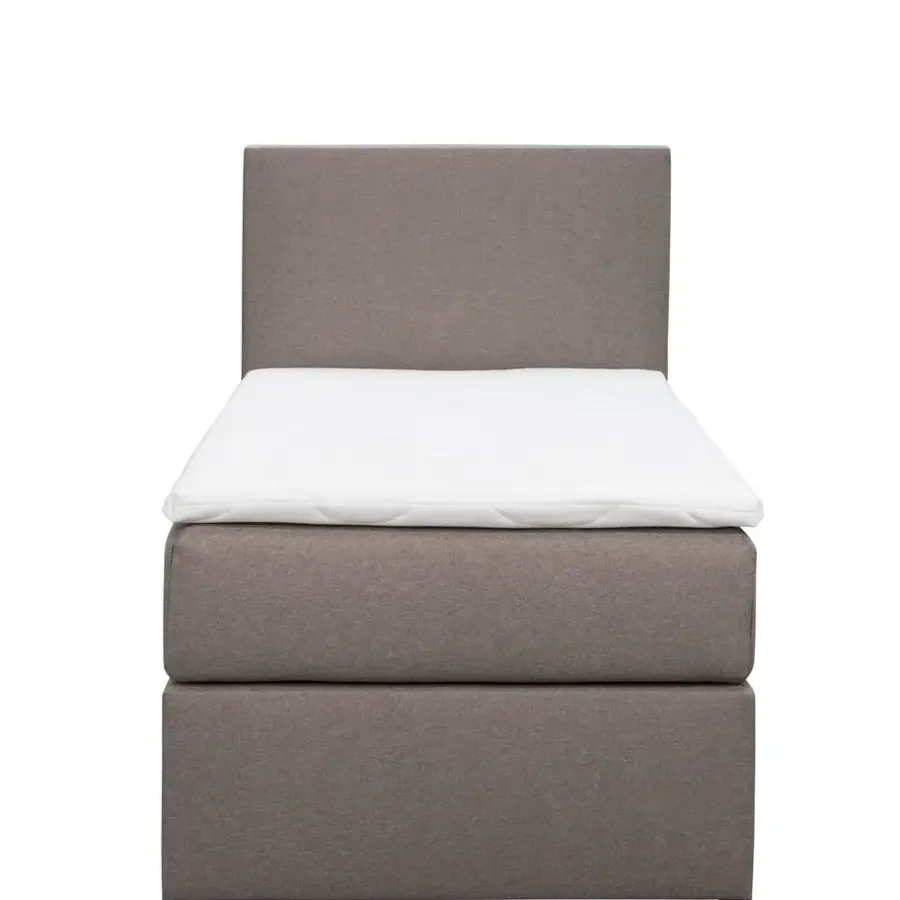 1-Persoons Boxsprings-Leen Bakker Boxcombinatie Orebro 4-delig - taupe - 90x200 cm