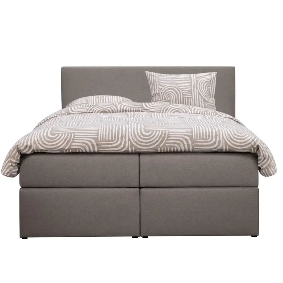 2-Persoons Boxsprings-Leen Bakker Boxcombinatie Orebro 6-delig - taupe - 160x200 cm