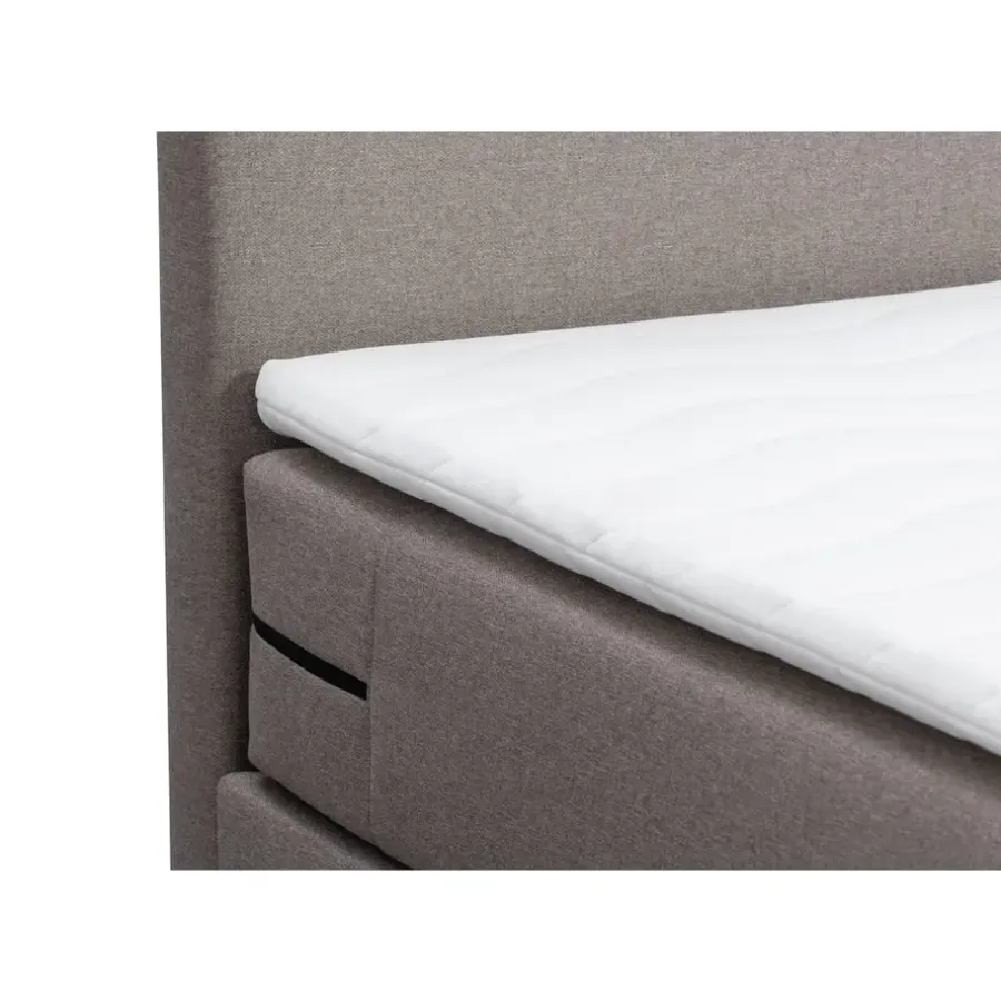2-Persoons Boxsprings-Leen Bakker Boxcombinatie Orebro 6-delig - taupe - 160x200 cm