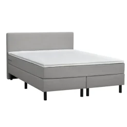 2-Persoons Boxsprings-Leen Bakker Boxcombinatie Varberg 5-delig - grijs - 140x200 cm