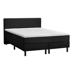 2-Persoons Boxsprings-Leen Bakker Boxcombinatie Varberg 5-delig - zwart - 160x200 cm