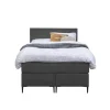 1-Persoons Boxsprings-Leen Bakker Boxspring Liv egaal - antraciet - 120x200 cm - slanke poot
