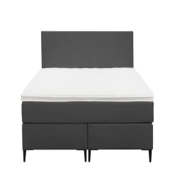 1-Persoons Boxsprings-Leen Bakker Boxspring Liv egaal - antraciet - 120x200 cm - slanke poot