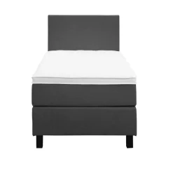 1-Persoons Boxsprings-Leen Bakker Boxspring Liv egaal - antraciet - 90x200 cm - vierkante poot