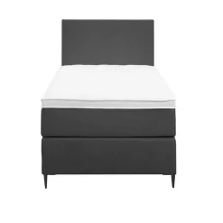 Leen Bakker Boxspring Liv egaal - antraciet - 90x200 cm - slanke poot