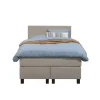1-Persoons Boxsprings-Leen Bakker Boxspring Liv egaal - beige - 120x200 cm - vierkante poot