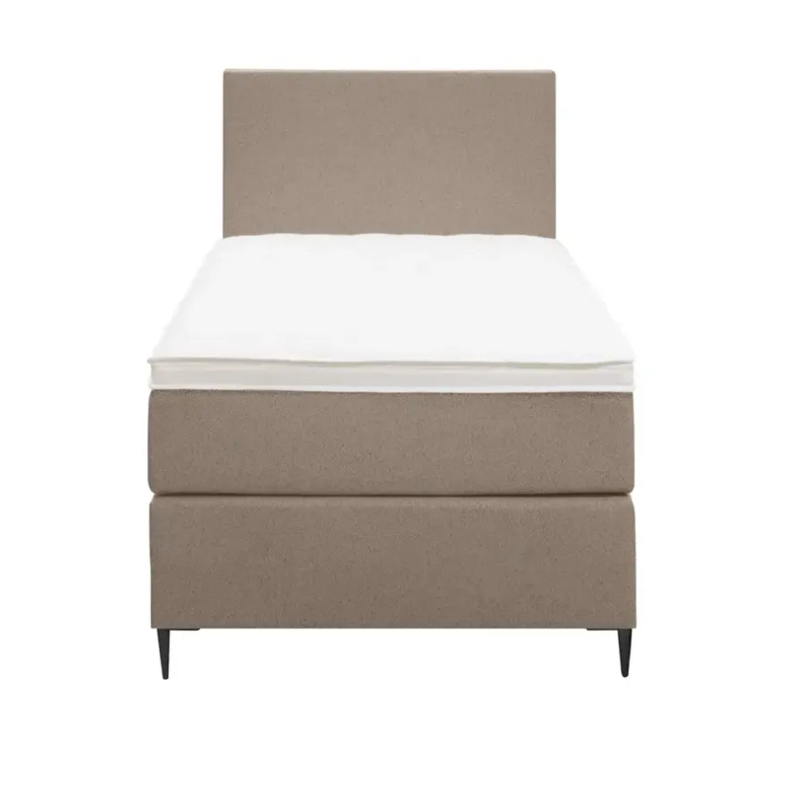 1-Persoons Boxsprings-Leen Bakker Boxspring Liv egaal - beige - 90x200 cm - slanke poot