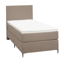 1-Persoons Boxsprings-Leen Bakker Boxspring Liv egaal - beige - 90x200 cm - slanke poot