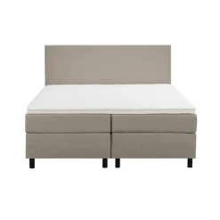 Leen Bakker Boxspring Liv egaal - beige - 160x200 cm - ronde poot
