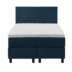 1-Persoons Boxsprings-Leen Bakker Boxspring Liv egaal - blauw - 120x200 cm - ronde poot