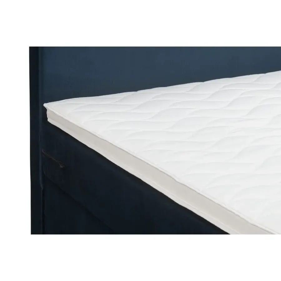 Leen Bakker Boxspring Liv egaal - blauw - 120x200 cm - vierkante poot