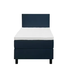 Leen Bakker Boxspring Liv egaal - blauw - 90x200 cm - vierkante poot
