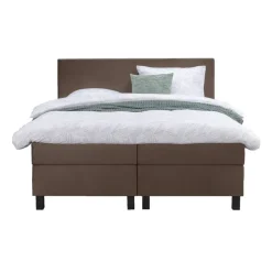 2-Persoons Boxsprings-Leen Bakker Boxspring Liv egaal - bruin - 180x200 cm - vierkante poot