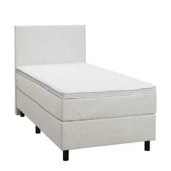 1-Persoons Boxsprings-Leen Bakker Boxspring Liv egaal - ecru - 90x200 cm - ronde poot