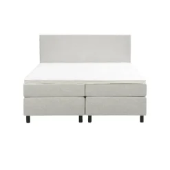 Leen Bakker Boxspring Liv egaal - ecru - 180x200 cm - ronde poot