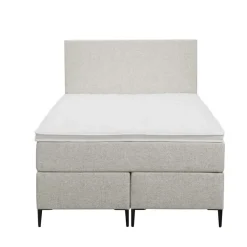 1-Persoons Boxsprings-Leen Bakker Boxspring Liv egaal - ecru - 120x200 cm - slanke poot