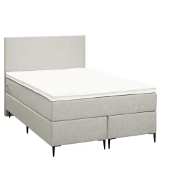 1-Persoons Boxsprings-Leen Bakker Boxspring Liv egaal - ecru - 120x200 cm - slanke poot