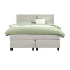 2-Persoons Boxsprings-Leen Bakker Boxspring Liv egaal - ecru - 140x200 cm - vierkante poot