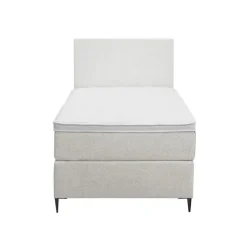 Leen Bakker Boxspring Liv egaal - ecru - 90x200 cm - slanke poot