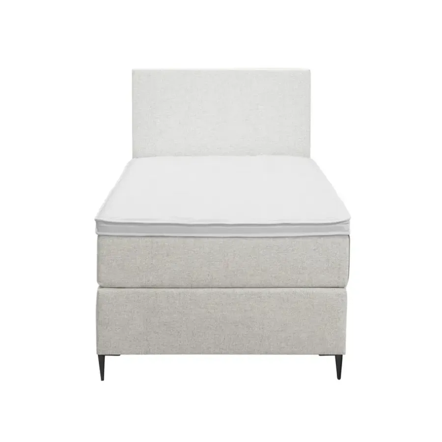Leen Bakker Boxspring Liv egaal - ecru - 90x200 cm - slanke poot