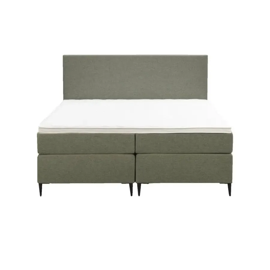 2-Persoons Boxsprings-Leen Bakker Boxspring Liv egaal - groen - 180x200 cm - slanke poot