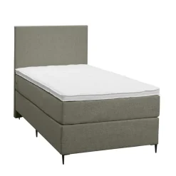 Leen Bakker Boxspring Liv egaal - groen - 90x200 cm - slanke poot