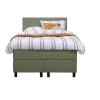 Leen Bakker Boxspring Liv egaal - groen - 120x200 cm - ronde poot