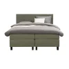 Leen Bakker Boxspring Liv egaal - groen - 180x200 cm - vierkante poot