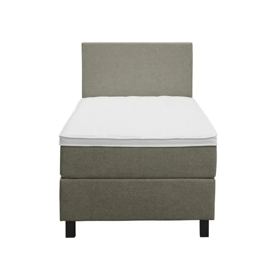 1-Persoons Boxsprings-Leen Bakker Boxspring Liv egaal - groen - 90x200 cm - vierkante poot
