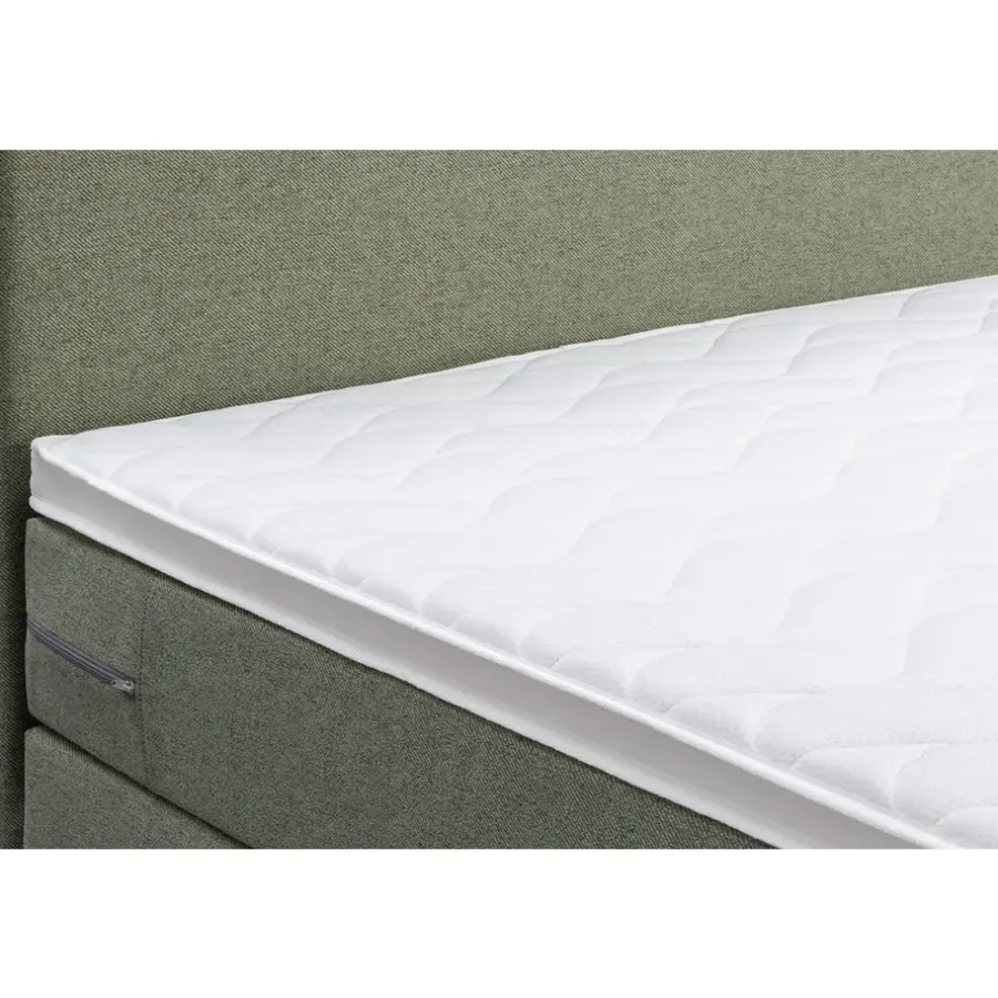 1-Persoons Boxsprings-Leen Bakker Boxspring Liv egaal - groen - 90x200 cm - vierkante poot