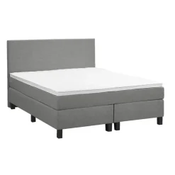 2-Persoons Boxsprings-Leen Bakker Boxspring Liv egaal - lichtgrijs - 140x200 cm - vierkante poot