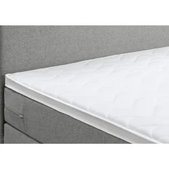 Leen Bakker Boxspring Liv egaal - lichtgrijs - 140x200 cm - ronde poot