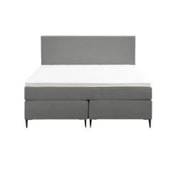 2-Persoons Boxsprings-Leen Bakker Boxspring Liv egaal - lichtgrijs - 140x200 cm - slanke poot