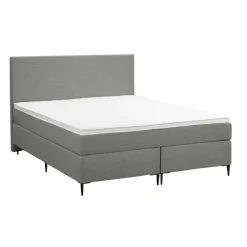 2-Persoons Boxsprings-Leen Bakker Boxspring Liv egaal - lichtgrijs - 140x200 cm - slanke poot