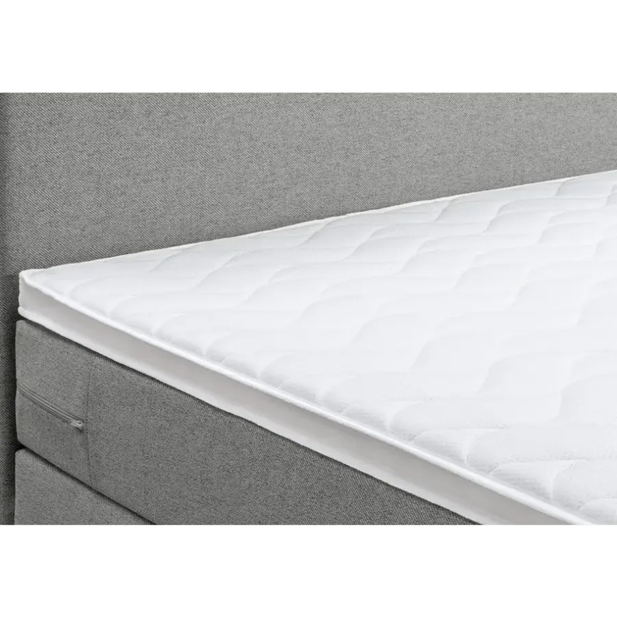 2-Persoons Boxsprings-Leen Bakker Boxspring Liv egaal - lichtgrijs - 140x200 cm - slanke poot