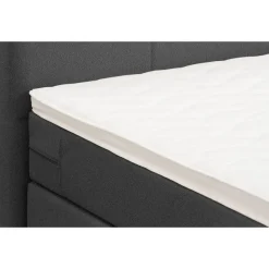 1-Persoons Boxsprings-Leen Bakker Boxspring Liv geblokt - antraciet - 120x200 cm - vierkante poot