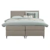 2-Persoons Boxsprings-Leen Bakker Boxspring Liv geblokt - beige - 180x200 cm - slanke poot