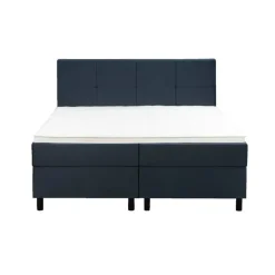 2-Persoons Boxsprings-Leen Bakker Boxspring Liv geblokt - blauw - 180x200 cm - ronde poot