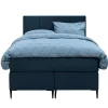 1-Persoons Boxsprings-Leen Bakker Boxspring Liv geblokt - blauw - 120x200 cm - slanke poot