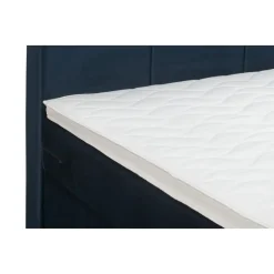 2-Persoons Boxsprings-Leen Bakker Boxspring Liv geblokt - blauw - 160x200 cm - slanke poot